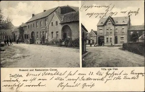 Ak Saeffelen Selfkant Nordrhein Westfalen, Brauerei und Restauration Cleven, Villa von Cleven