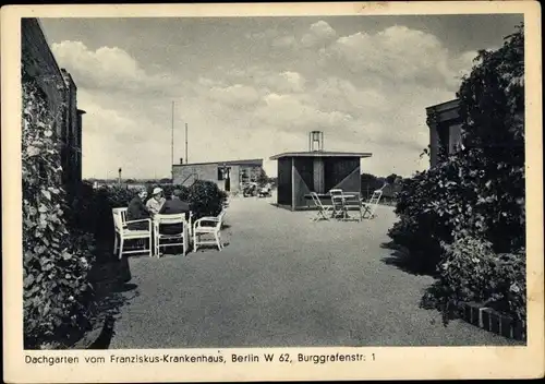 Ak Berlin Tiergarten, Franziskus Krankenhaus, Dachgarten, Burggrafenstraße 1