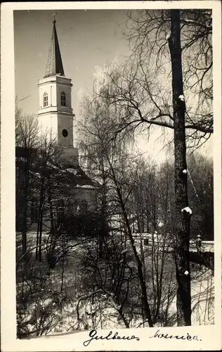 Ak Gulbene Lettland, Blick auf eine Kirche