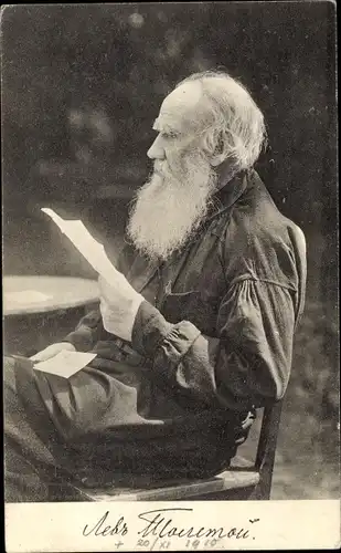 Ak Russischer Schriftsteller Lew Nikolajewitsch Tolstoi, Portrait