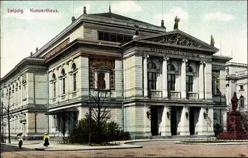 Ak Leipzig in Sachsen, Konzerthaus, Denkmal