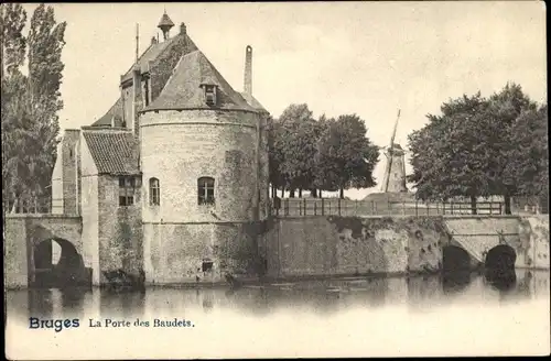 Ak Bruges Brügge Flandern Westflandern, La Porte des Baudets