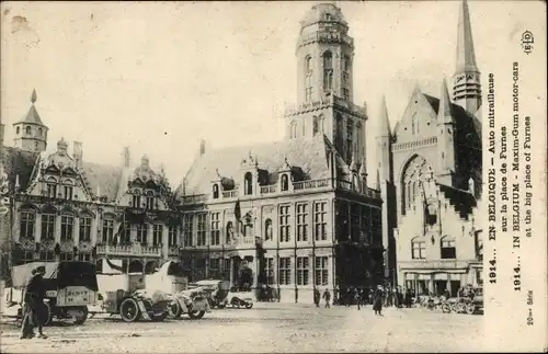 Ak Furnes Veurne Westflandern, Marktplatz