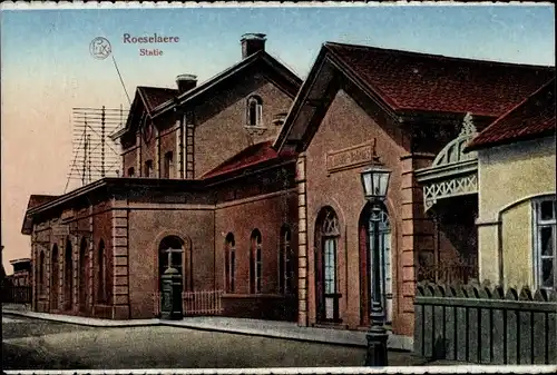 Ak Roeselare Westflandern, Statie