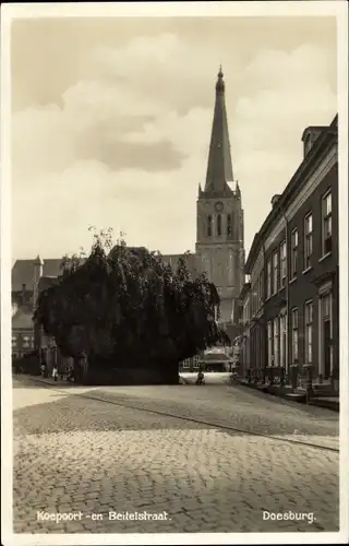 Ak Doesburg Gelderland Niederlande, Koepoort en Beitelstraat