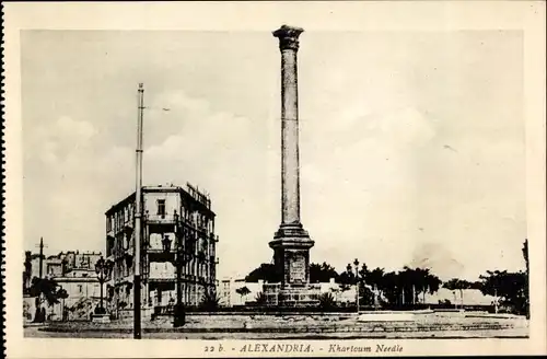 Ak Alexandria Ägypten, Khartoum Needle