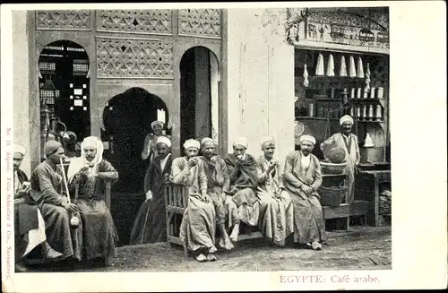 Ak Egypte, Cafe arabe, Maghreb, Araber