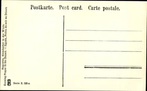 Ak Betender Araber in der Wüste, Kamel, Maghreb