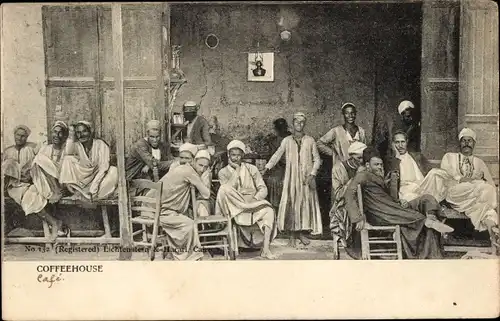 Ak Ägypten, Coffeehouse, Cafe arabe