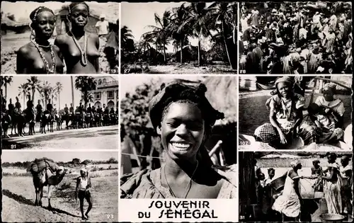 Ak Dakar Senegal, Jeunes Filles, Marche aux Poissons, La Garde Rouge, Au puits du Village