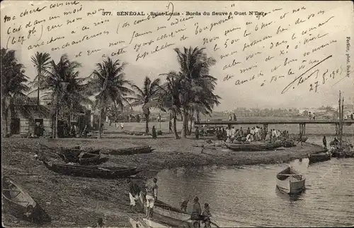 Ak Saint Louis Senegal, Bords du fleuve a Guet N'Dar