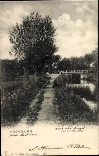 Ak Voorburg Südholland, Aan den Broeksloot
