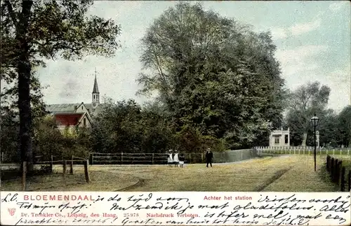 Ak Bloemendaal Nordholland Niederlande,  Achter het station