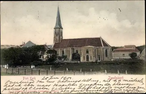 Ak Zandvoort Nordholland Niederlande, Prot. Kerk