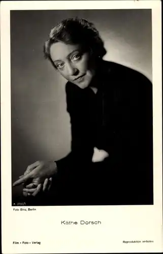 Ak Schauspielerin Käthe Dorsch, Portrait, Film Foto Verlag