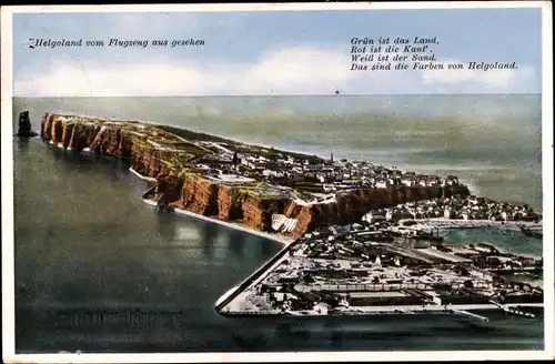 Ak Helgoland, Gesamtansicht der Insel