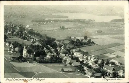 Ak Großhartmannsdorf im Erzgebirge, Fliegeraufnahme