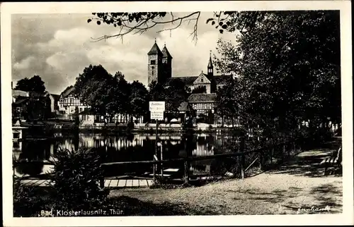 Ak Bad Klosterlausnitz Thüringen, Gondelstation, Kirche