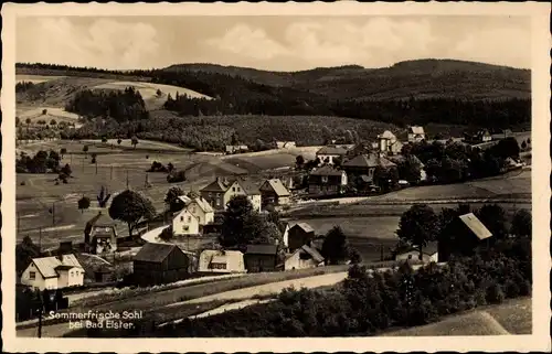 Ak Sohl Bad Elster im Vogtland, Panorama vom Ort