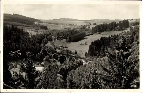 Ak Wurzbach in Thüringen, Viadukt im Sormitzgrund