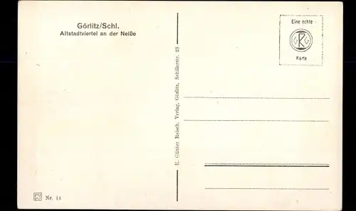 Ak Görlitz in der Lausitz, Altstadtviertel an der Neiße