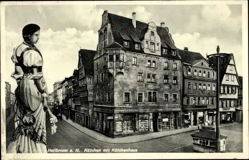 Ak Heilbronn am Neckar, Kätchen mit Kätchenhaus