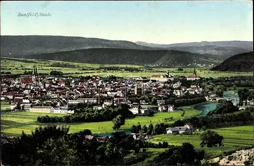 Ak Saalfeld an der Saale Thüringen, Gesamtansicht