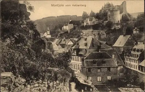 Ak Monschau Montjoie in der Eifel, Blick vom Katzenberg