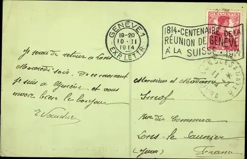 Ak Genève Genf Schweiz, Rue du Mont Blanc