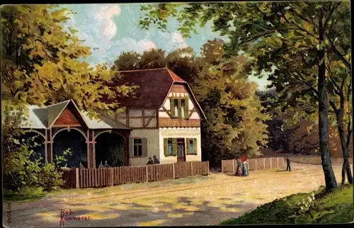 Künstler Ak Kämmerer, Rob., Aachen, Aachener Wald, Waldschänke