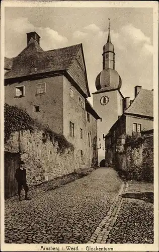 Ak Arnsberg im Sauerland Westfalen, Glockenturm