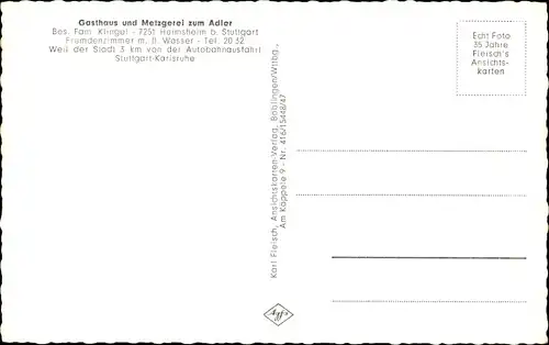 Ak Heimsheim am Schwarzwald, Haus Klingel, Panorama vom Ort