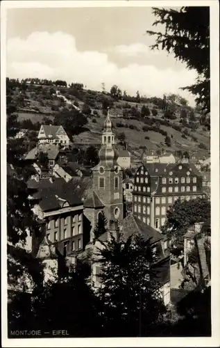 Ak Monschau Montjoie in der Eifel, Ortsansicht mit Kirche