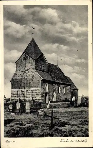 Ak Schobüll Husum in Nordfriesland, Kirche