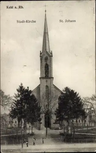 Ak Kehl am Rhein, Stadt-Kirche, St. Johann