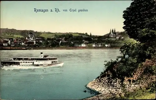 Ak Remagen am Rhein, von Erpel gesehen