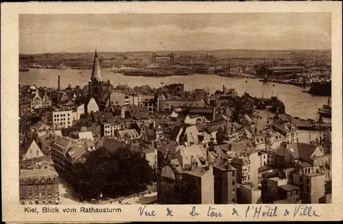 Ak Kiel, Blick vom Rathausturm
