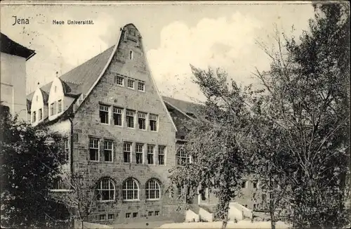 Ak Jena, Außenansicht der neuen Universität, Fensterfront