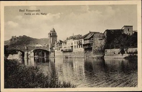 Ak Bad Kreuznach in Rheinland Pfalz, Partie an der Nahe