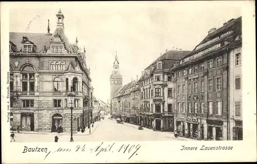 Ak Bautzen in der Lausitz, Innere Lauenstraße