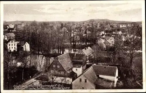 Ak Steinigtwolmsdorf in der Lausitz, Blick auf den Ort