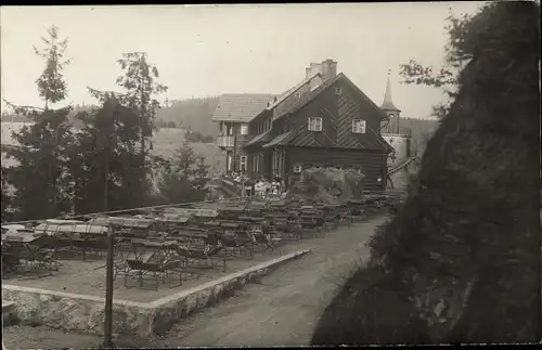 Foto Ak Görlitz in der Lausitz, Gasthof, Terrasse