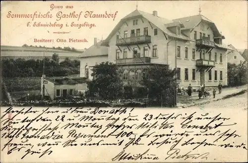 Ak Naundorf Schmiedeberg Dippoldiswalde im Erzgebirge, Gasthof