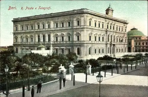 Ak Bari Puglia, R. Poste e Telegrafi