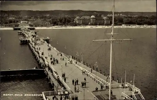 Ak Sopot Gdańsk Zoppot Danzig, Molo Spacerowe