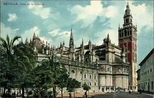 Ak Sevilla Andalusien, Vista de la Catedral
