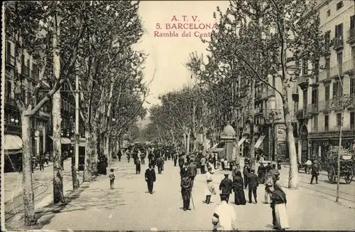 Ak Barcelona Katalonien Spanien, Rambla del Centre