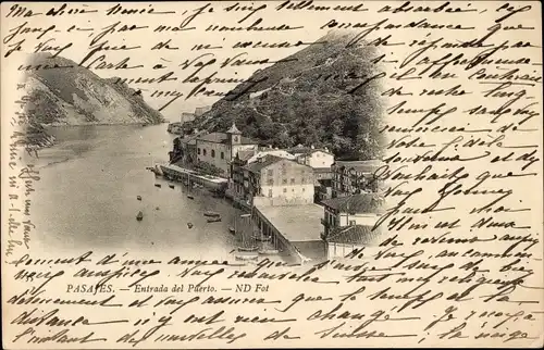 Ak Pasaia Pasajes Pasages Baskenland, Entrada del Puerto