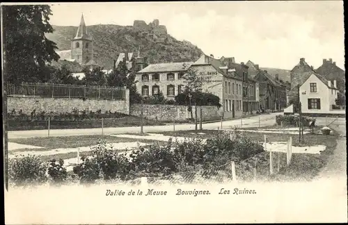 Ak Bouvignes sur Meuse Wallonien Namur, Les Ruines, Vallee de la Meuse