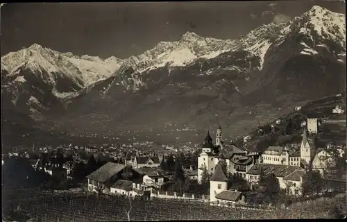 Ak Meran Merano Südtirol, Gesamtansicht